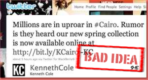 Kenneth-Coles-Cairo-Tweet